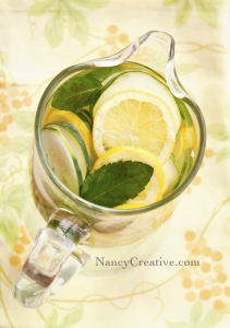 Detox Water Concombre citron menthe