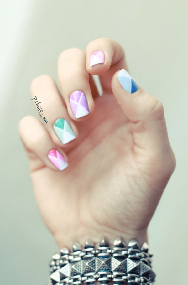 Nail art harlequin