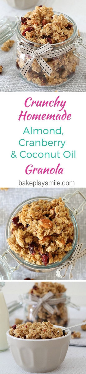 Granola cranberry huile de coco