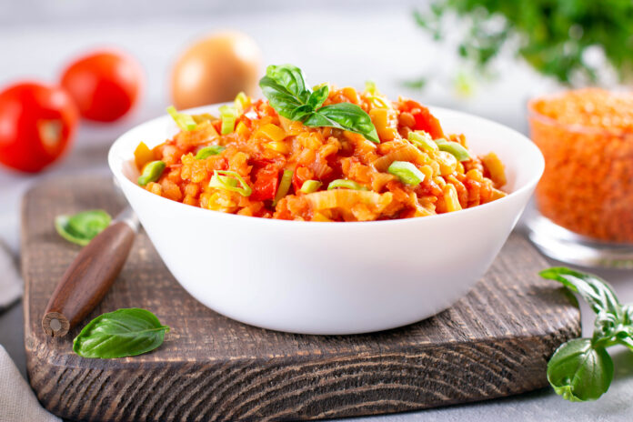 Healthy,Vegetable,Soup,With,Red,Lentils,,Vegetables,And,Greens,In